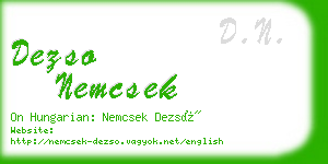 dezso nemcsek business card